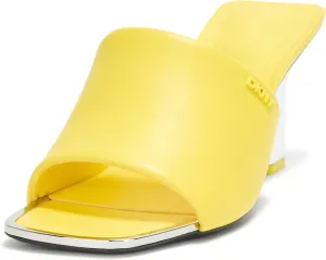 DKNY Women's Kelley Square Toe Heeled Sandal Mule Flat
