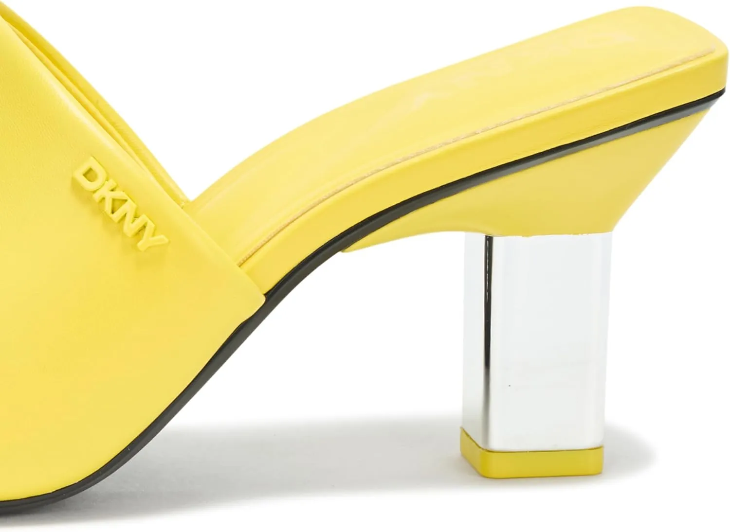 DKNY Women's Kelley Square Toe Heeled Sandal Mule Flat