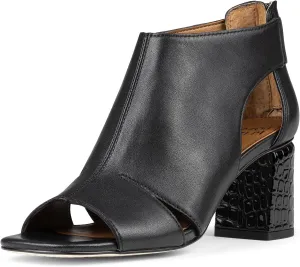 Donald Pliner Women's Perra Heeled Sandal, Black-Suede, 7