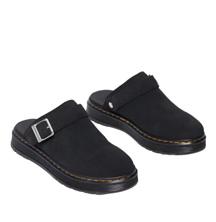 Dr. Martens Brookline Mule Black Bronx Suede