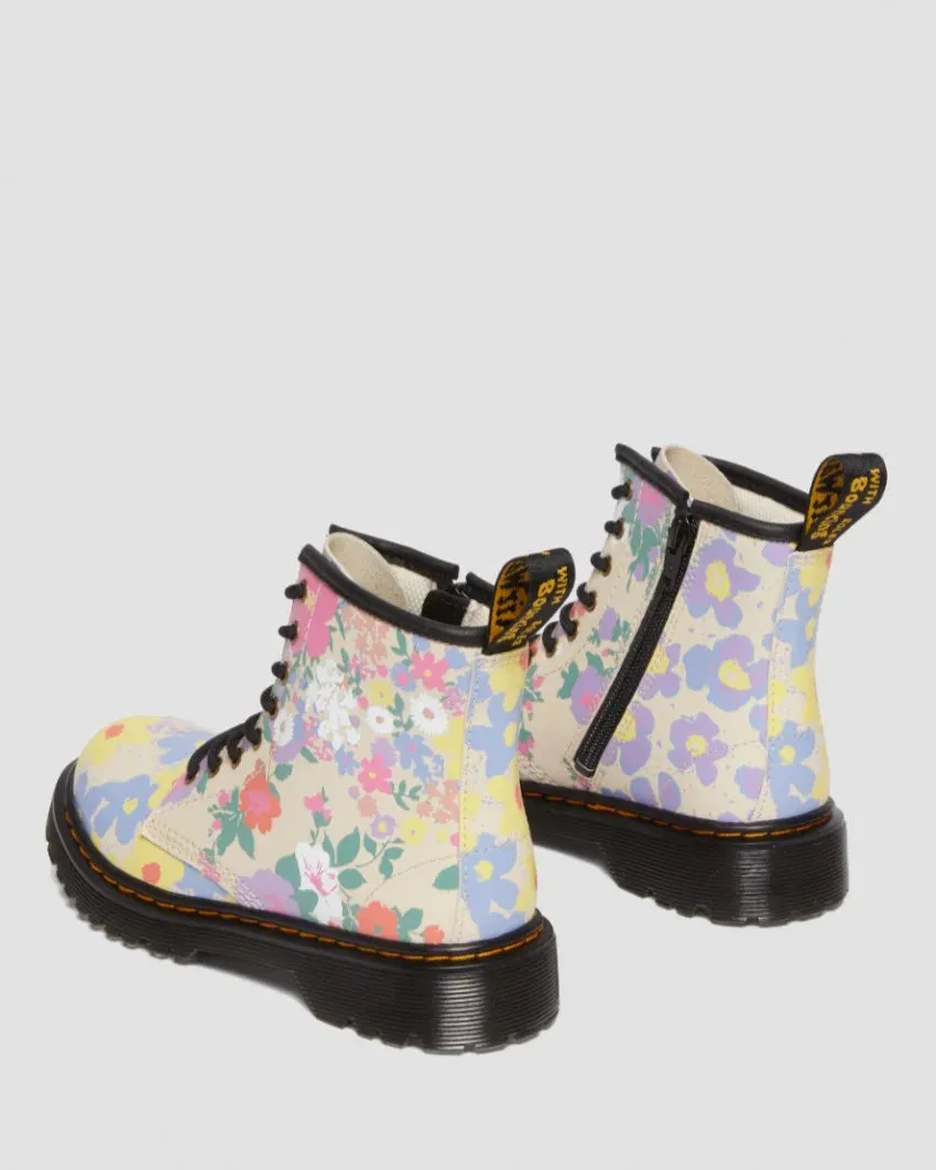 DR MARTENS Juniors Lace Boot w Zip - Floral Mash Up K Hydro