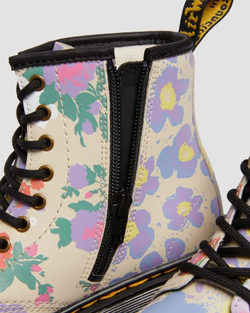 DR MARTENS Juniors Lace Boot w Zip - Floral Mash Up K Hydro