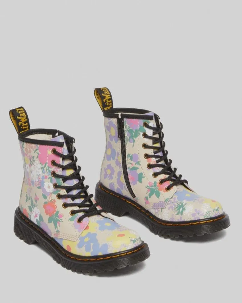 DR MARTENS Juniors Lace Boot w Zip - Floral Mash Up K Hydro