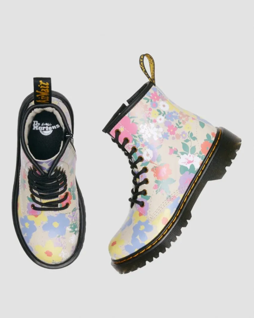 DR MARTENS Juniors Lace Boot w Zip - Floral Mash Up K Hydro