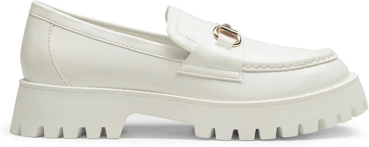 DREAM PAIRS Loafers for Women Platform Chunky Penny Loafer Slip On Casual Dressy Business Shoes with Arch Support