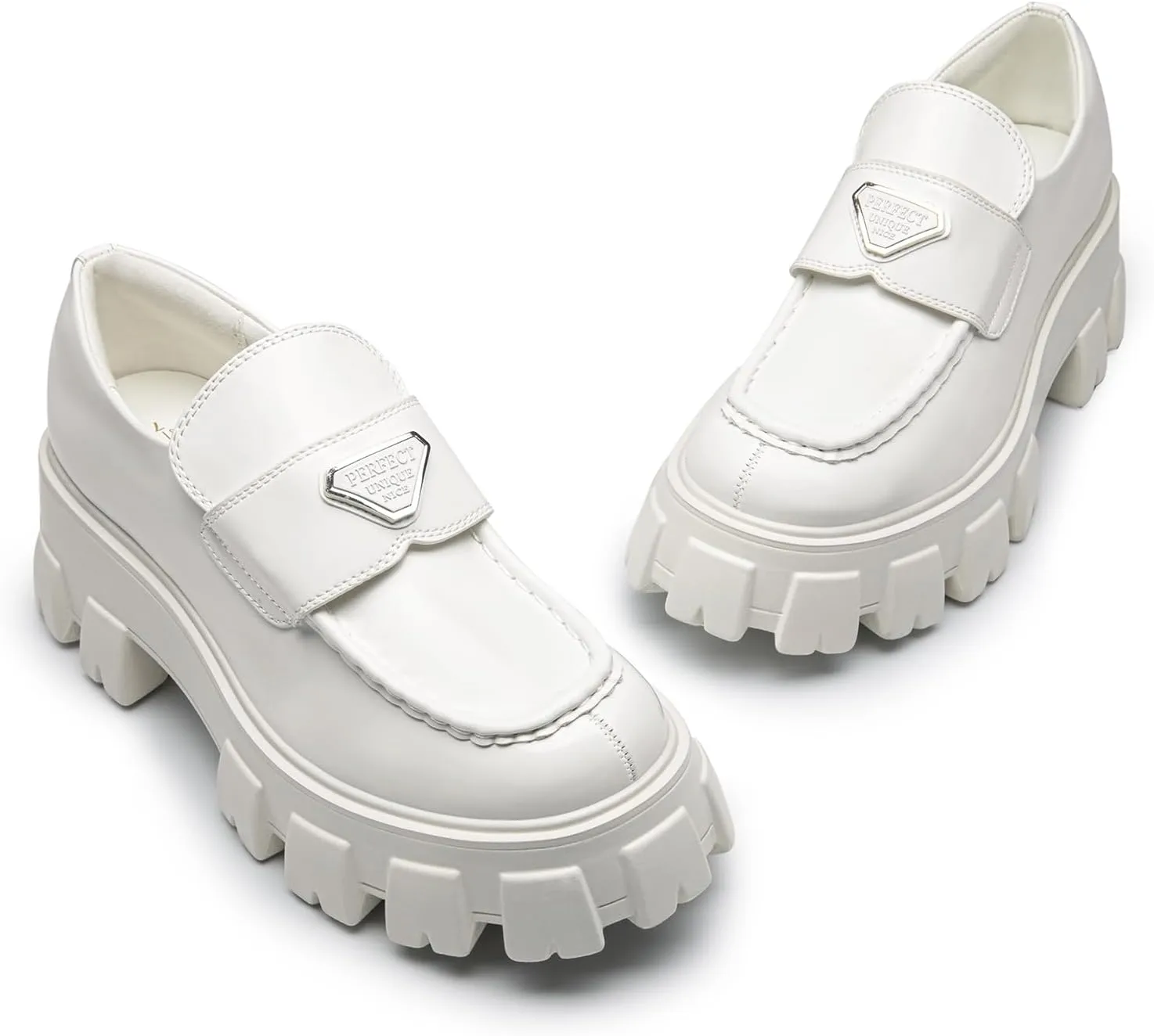DREAM PAIRS Women's Chunky Loafers Platform Comfortable Slip-On Dressy Business Casual Fashion Outfit Loafer Shoes
