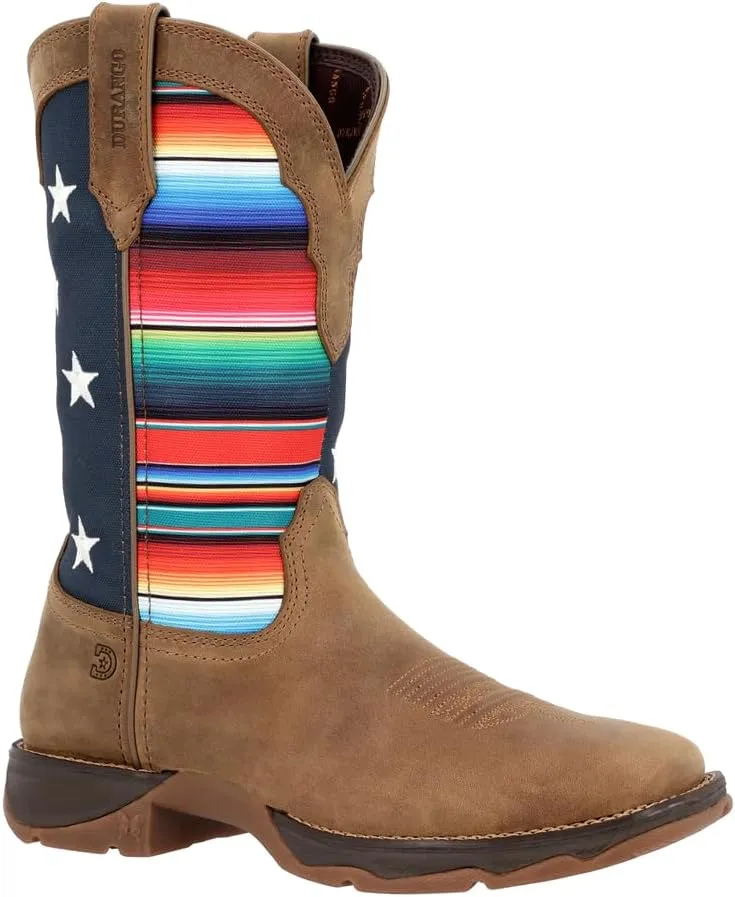Durango Lady Rebel Women's Dusty Brown Serape Flag Western Boot