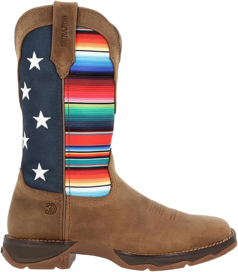 Durango Lady Rebel Women's Dusty Brown Serape Flag Western Boot