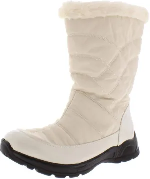 Easy Street Womens Cuddle Quilted Faux Fur Winter Boots Ivory 11 Medium (B,M)