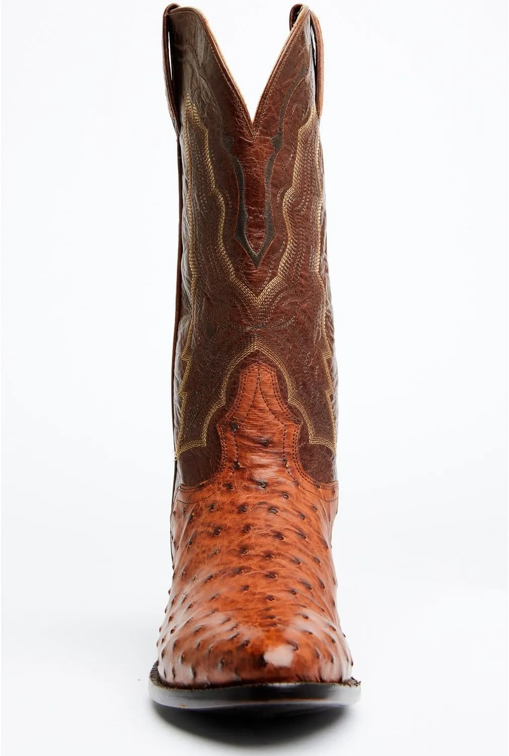 El Dorado Men's Exotic Full-Quill Ostrich Skin Western Boot Round Toe - Ed2477