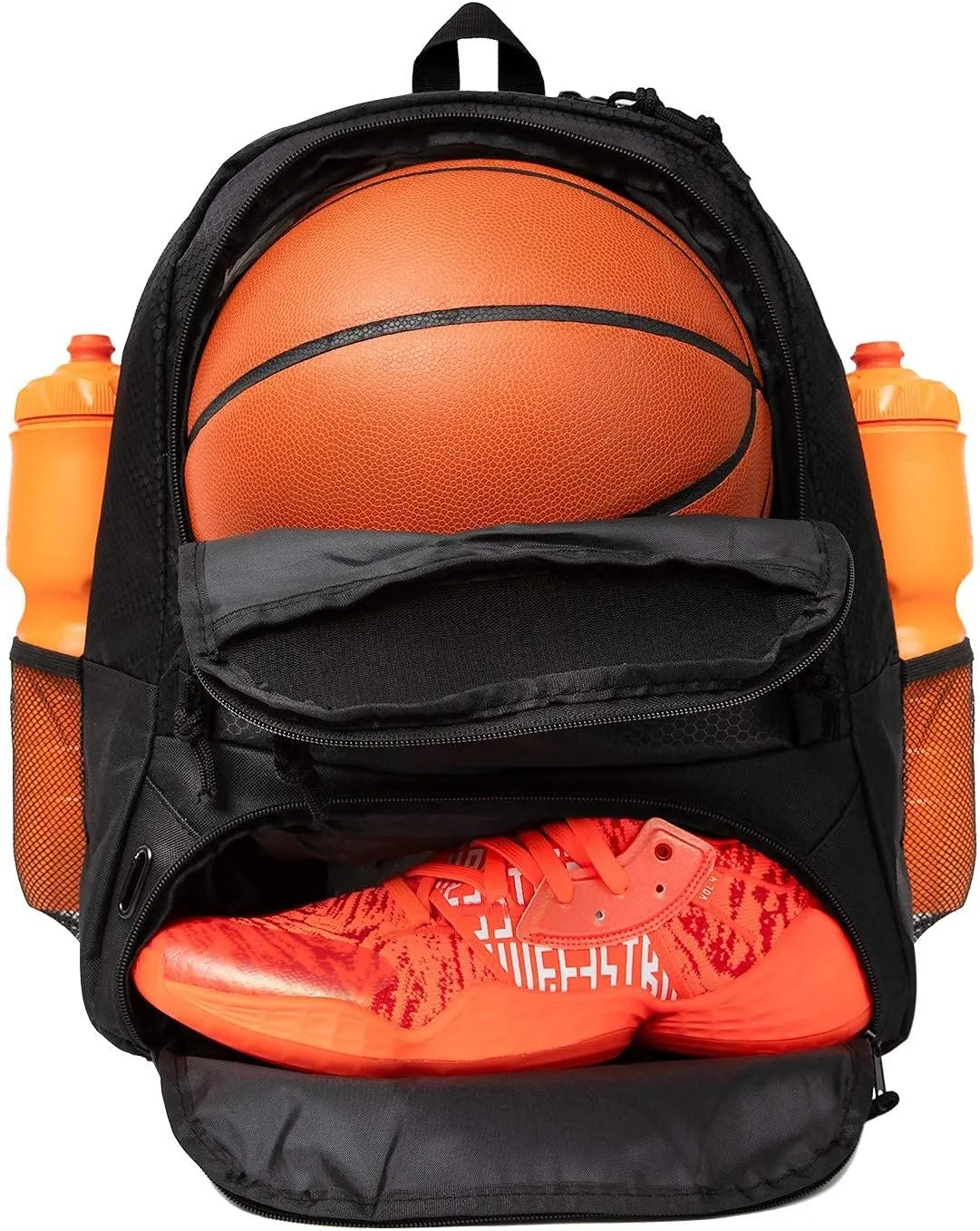 ERANT Athletic Backpack - Large Sports Soccer & Basketball Bag - Separate Ball & Cleat Compartment - Durable Design - Boys & Girls - For Soccer, Basketball, Volleyball and Gym Equipment - Blue/Black
