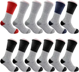 Falari 12 Pack Men Winter Ultra Warm Thermal Boot Socks For Cold Weather
