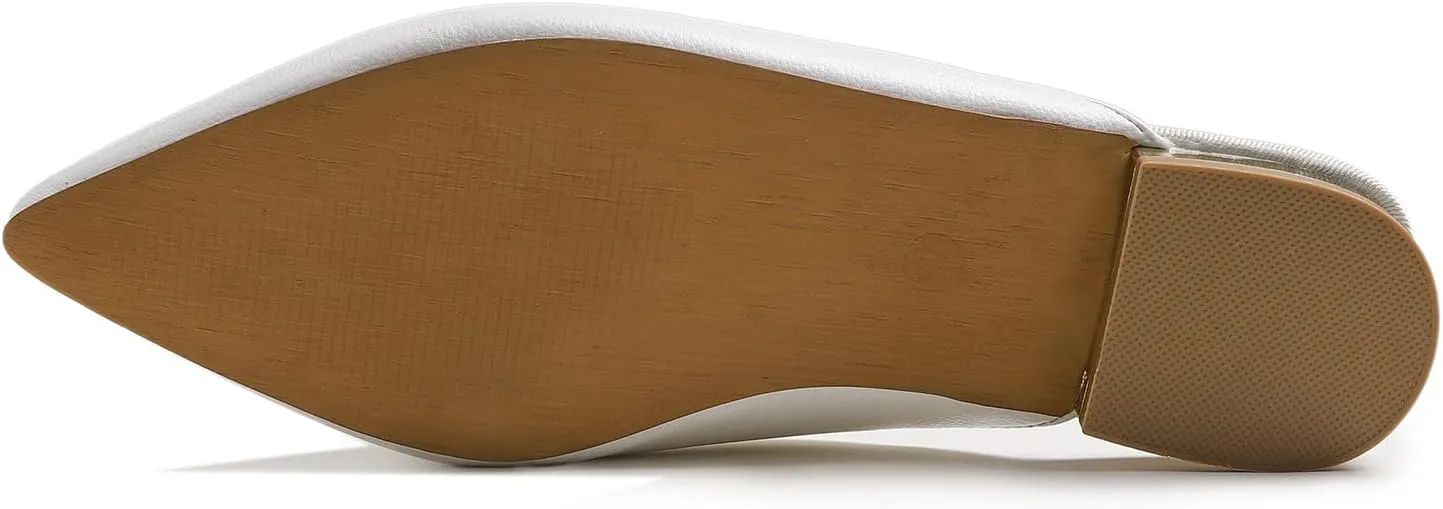 FEVERSOLE Women's Fashion Deco Mules Slip On Backless Slide Flats