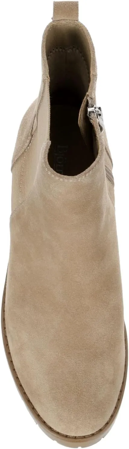 Finley - Women's Casual Slip-On Suede Lug Sole Chelsea Ankle Boots
