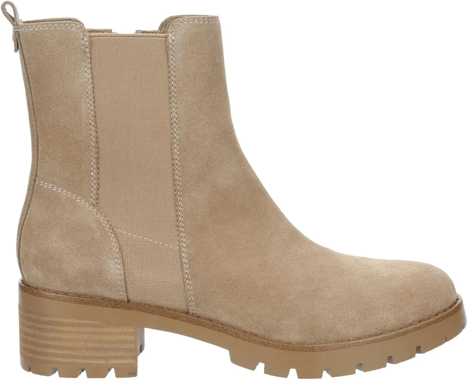 Finley - Women's Casual Slip-On Suede Lug Sole Chelsea Ankle Boots