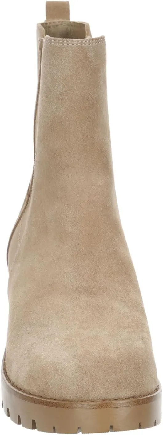 Finley - Women's Casual Slip-On Suede Lug Sole Chelsea Ankle Boots