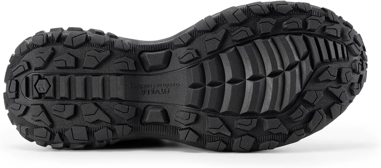 FitVille Wide Slip on Shoes for Men Walking Hiking Shoes Outdoor Trekking Loafer Arch Support | Slip Resistant | Wide Toe Box