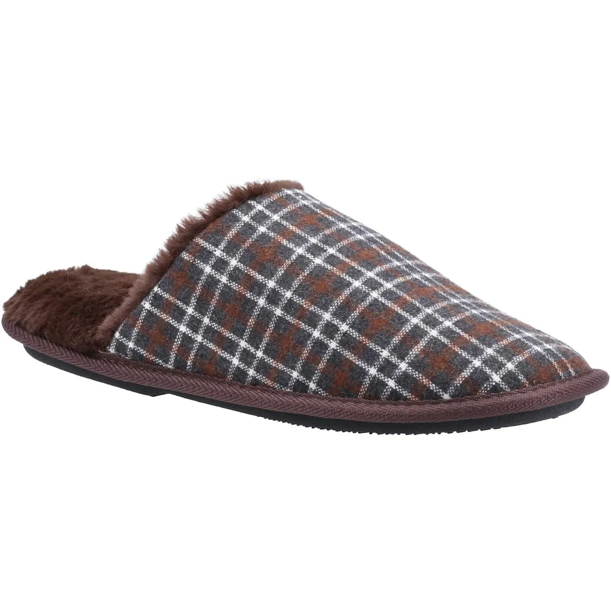 Fleet & Foster Rhys Mule Slipper Brown