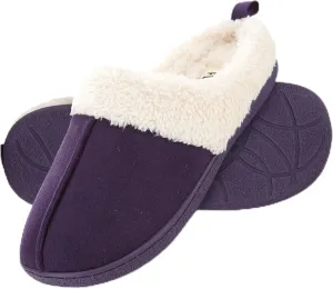 Floopi House Slippers for Women, Fur Lined Clog Womens Slippers Cozy Memory Foam with Indoor & Outdoor Anti Skid Sole