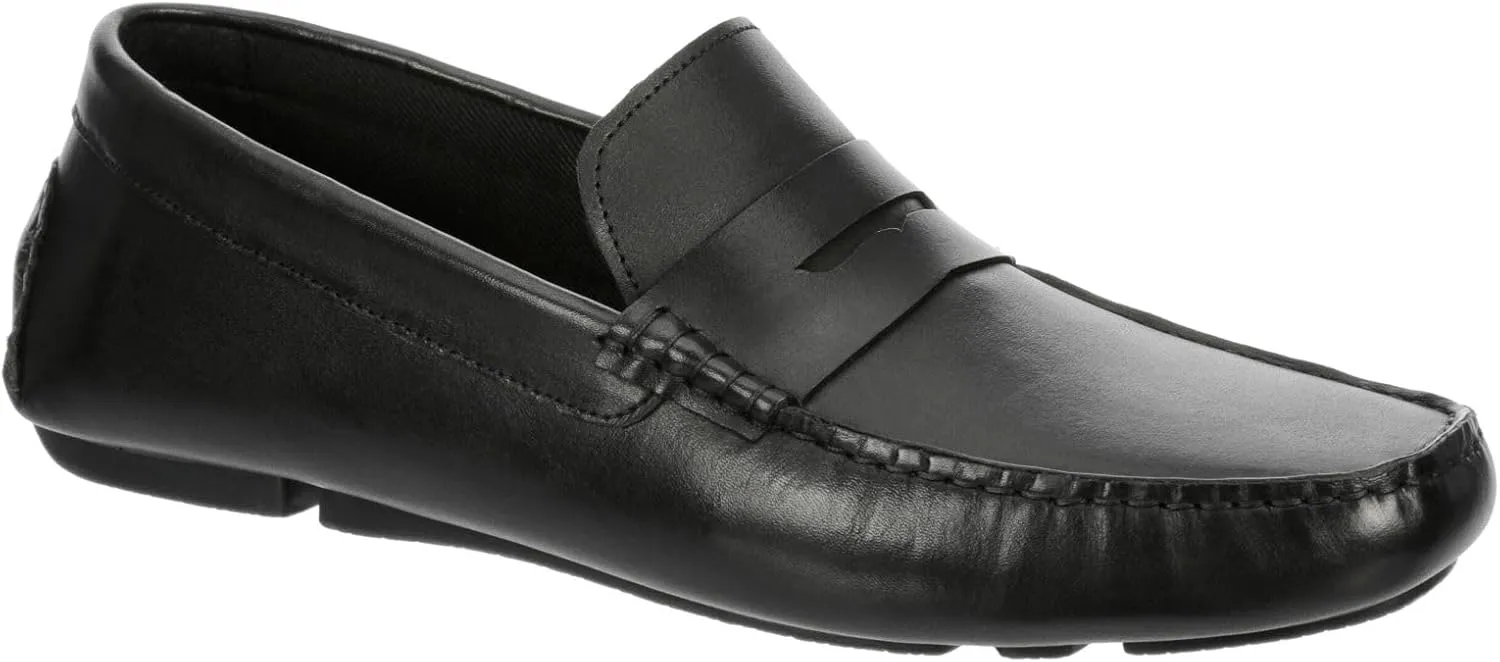 Franco Fortini Daven Penny - Men's Slip-On Moc Toe Dress Leather Penny Loafer
