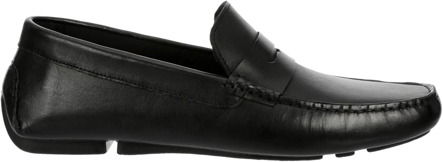 Franco Fortini Daven Penny - Men's Slip-On Moc Toe Dress Leather Penny Loafer