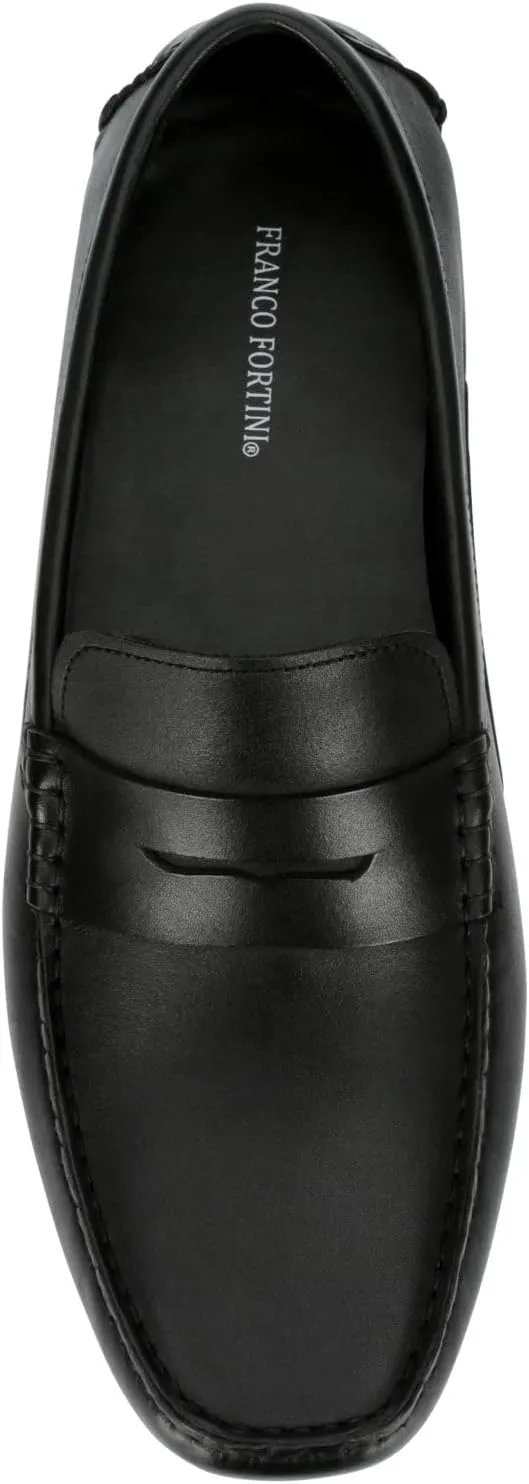Franco Fortini Daven Penny - Men's Slip-On Moc Toe Dress Leather Penny Loafer