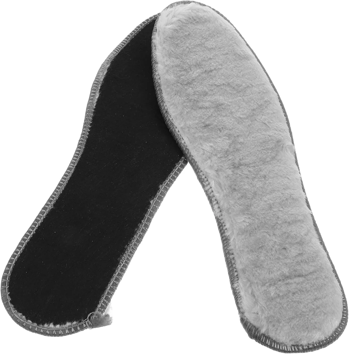 FRCOLOR 4 Pairs Thickened Plush Boot Liners for Men Women Winter Warm Shoe Inserts Cushioned Thermal Insoles for Cold Weather