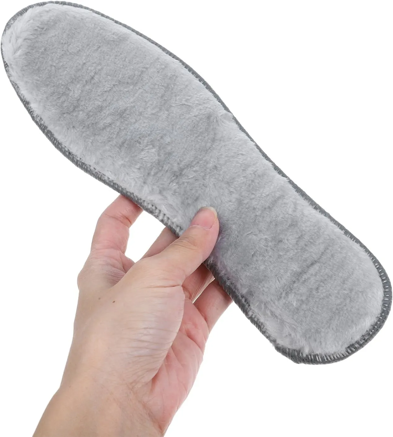 FRCOLOR 4 Pairs Thickened Plush Boot Liners for Men Women Winter Warm Shoe Inserts Cushioned Thermal Insoles for Cold Weather