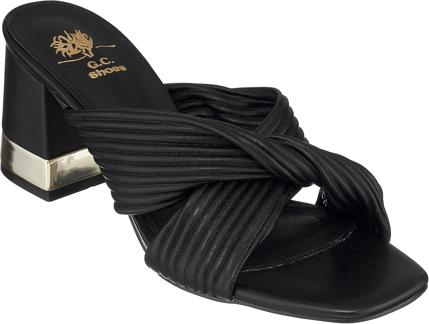 GC Shoes Womens Block Heeled Sandals