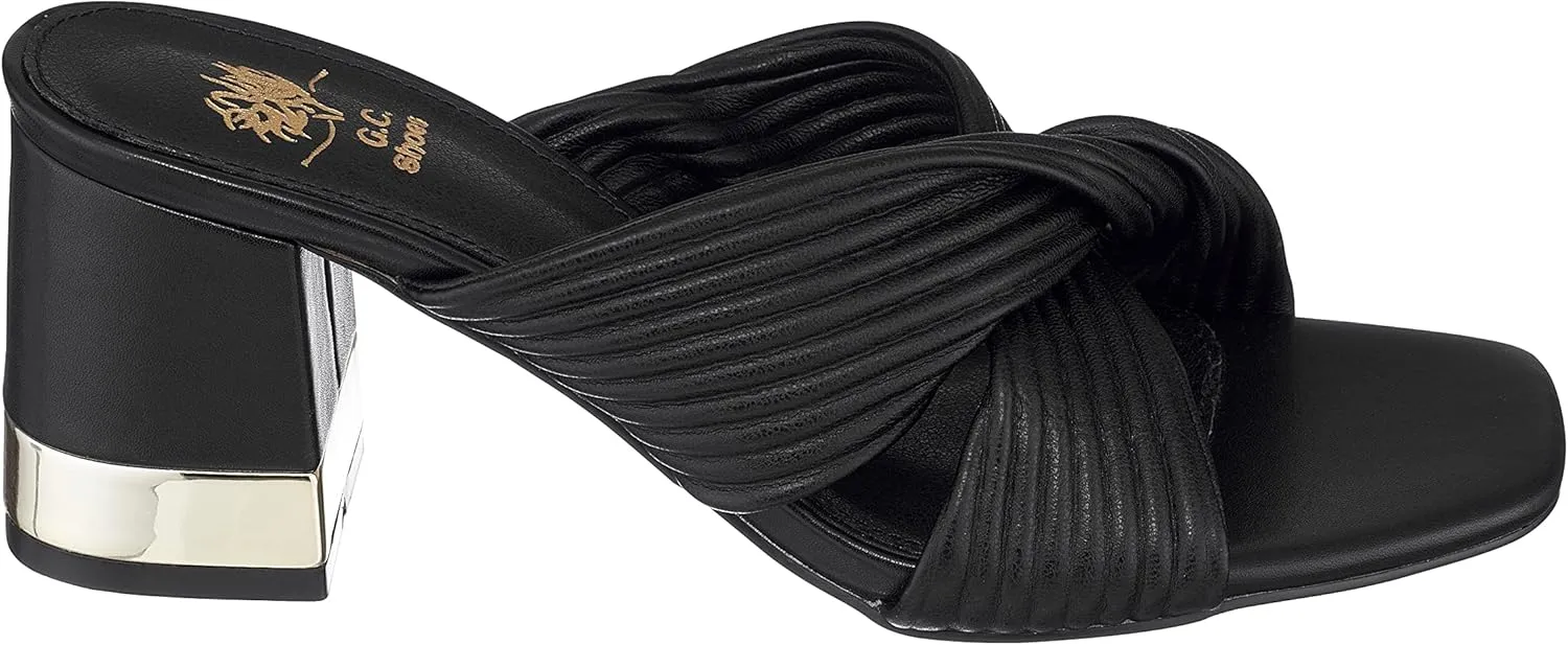 GC Shoes Womens Block Heeled Sandals