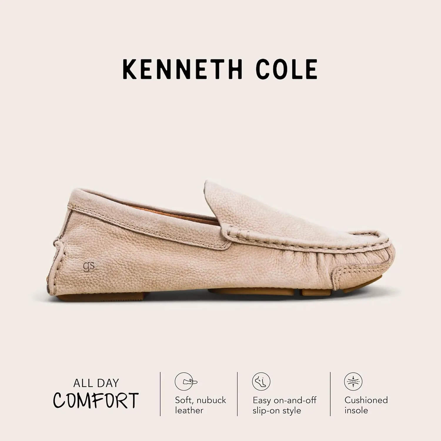 Gentle Souls by Kenneth Cole Men's Mateo Driver Soft Suede Penny Loafer, Built-in Arch Support