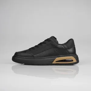 Genuine Leather Black Sneaker TG-600 SCB-368