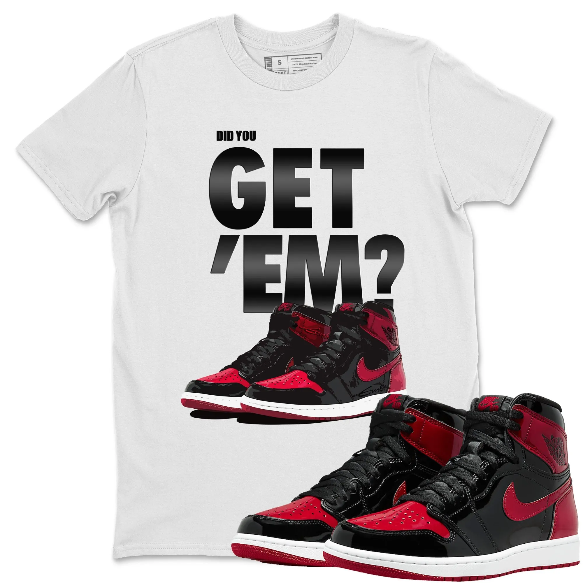 Get Unisex Patent Excellent Bred Air - Flexible customer care You 'Em Jordan Did 1 Tops