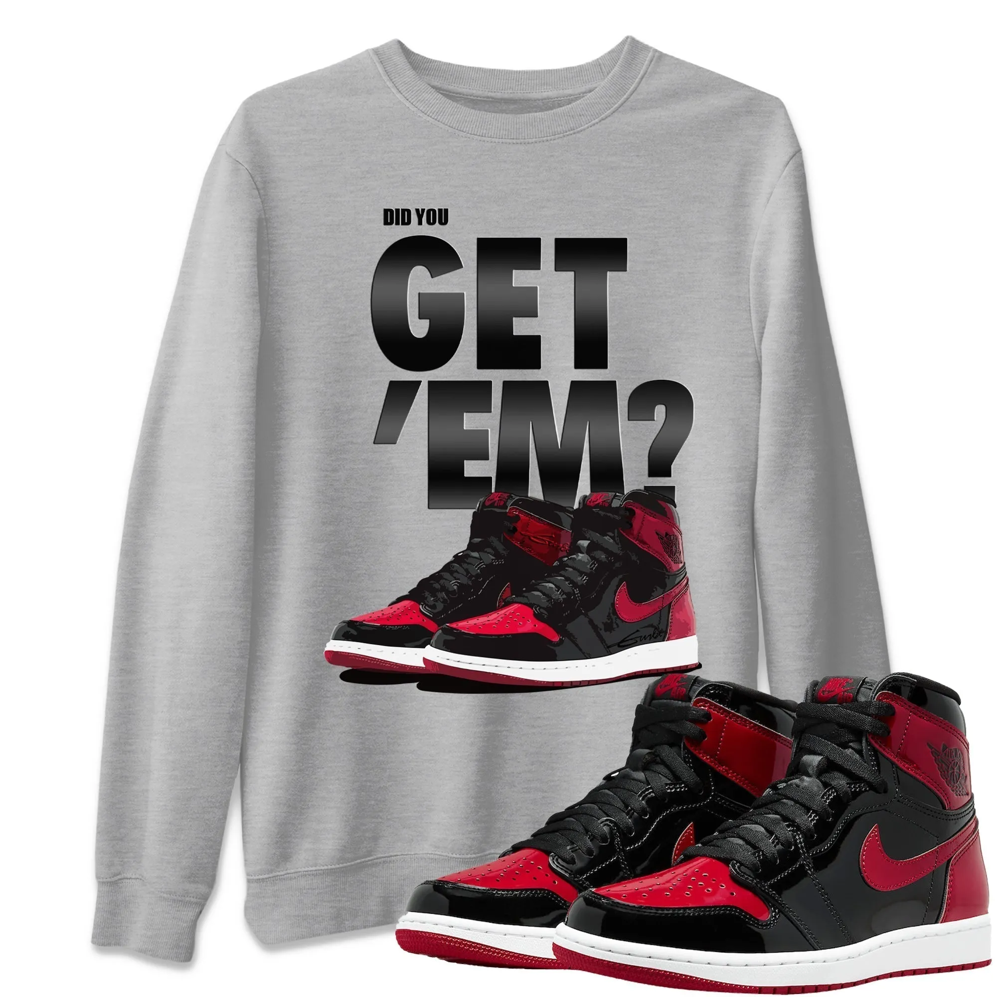 Get Unisex Patent Excellent Bred Air - Flexible customer care You 'Em Jordan Did 1 Tops