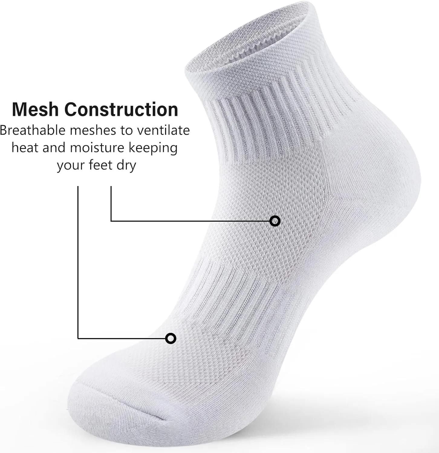 Gonii Ankle Socks Womens Athletic Thick Cushioned Running Hiking Low Cut 5-Pairs