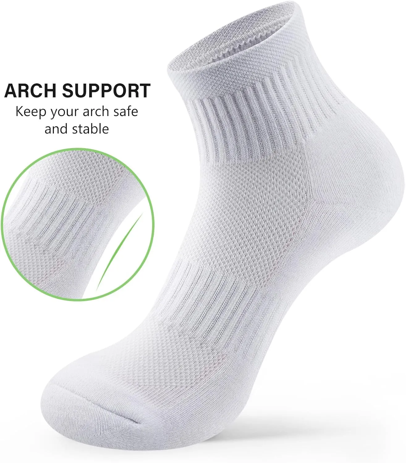 Gonii Ankle Socks Womens Athletic Thick Cushioned Running Hiking Low Cut 5-Pairs