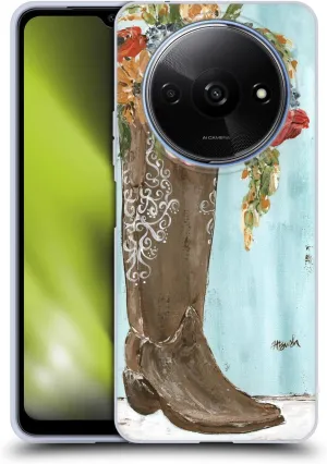 Head Case Designs Officially Licensed Haley Bush Boot Floral Painting Soft Gel Case Compatible with Xiaomi Redmi A3