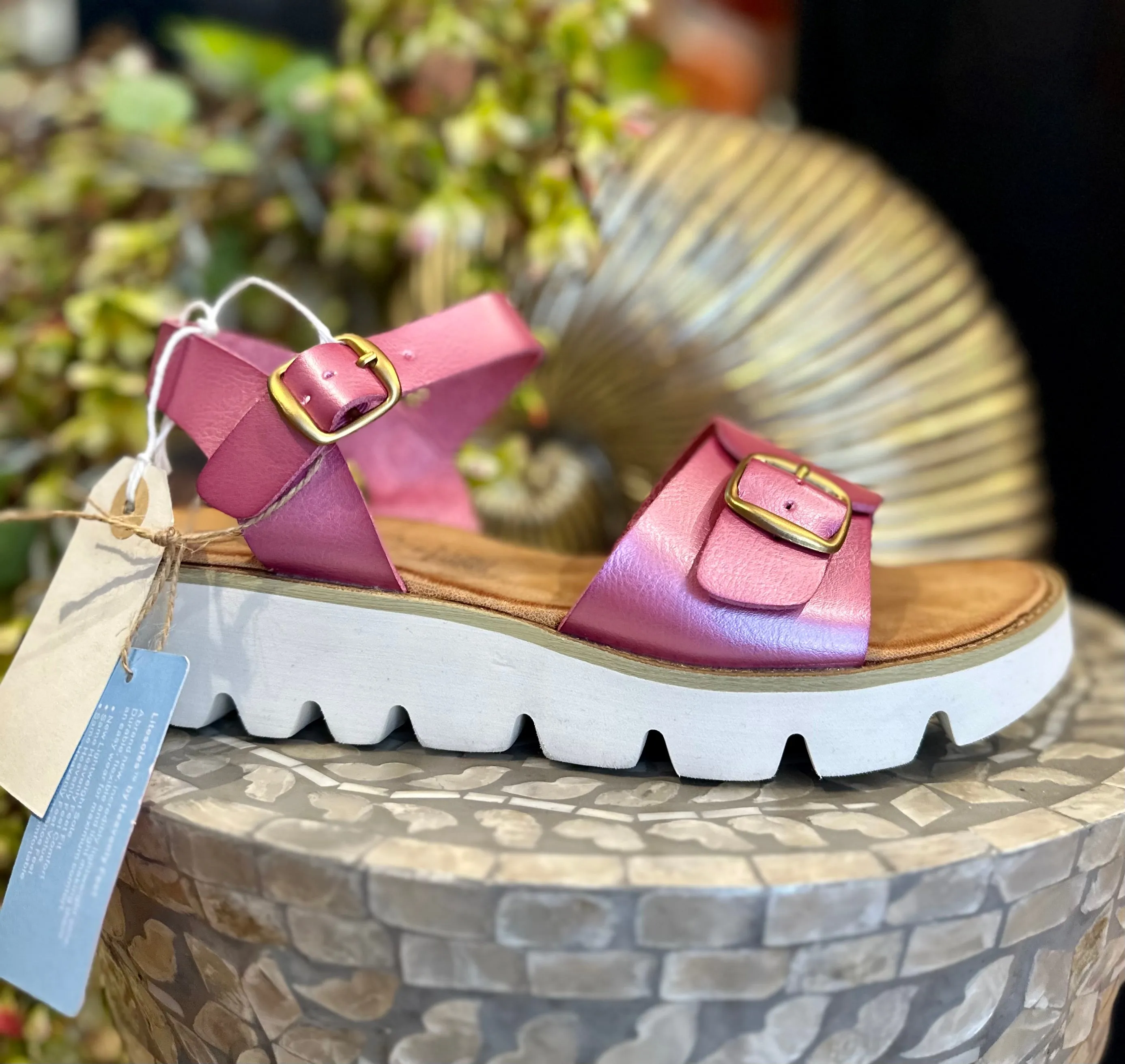 Heavenly Feet Trudy  Sandal in Pink or Blue