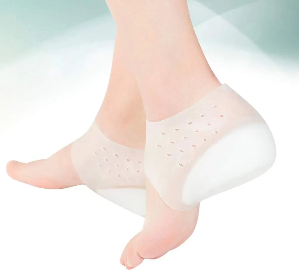 Heel Cup Insoles Half Height Increase Insoles Invisible Silicone Shoe Lift Heel Pads 3 cm Men Women (for Size 40-46)