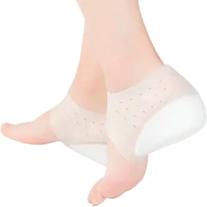 Heel Cup Insoles Half Height Increase Insoles Invisible Silicone Shoe Lift Heel Pads 3 cm Men Women (for Size 40-46)