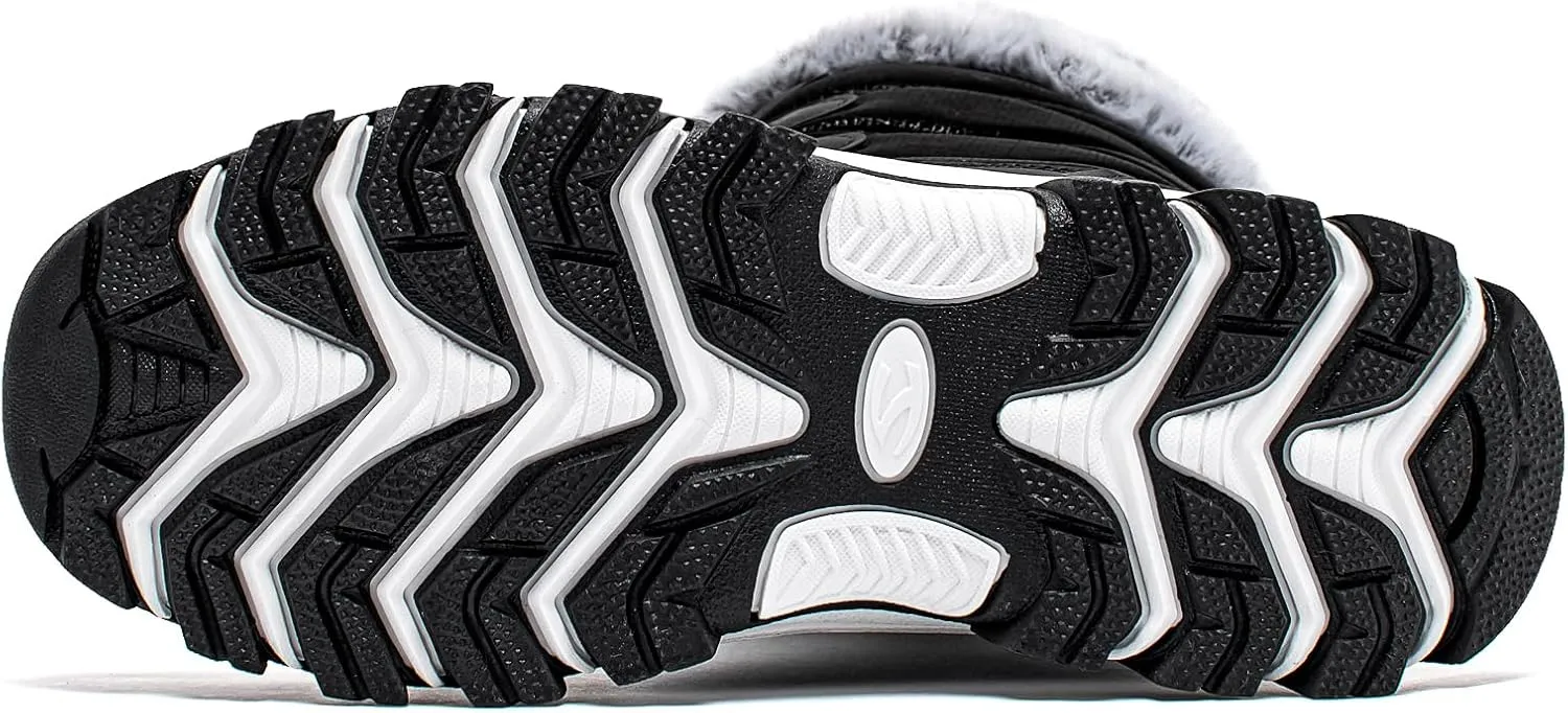HOBIBEAR Kids Winter Snow Boots Waterproof Outdoor Warm Faux Fur Lined Shoes