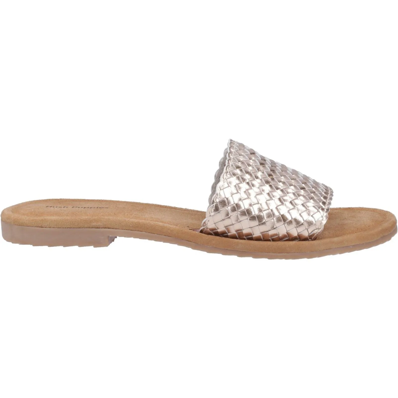 Hush Puppies Hetty Slide Leather Women's Bronze Sandals