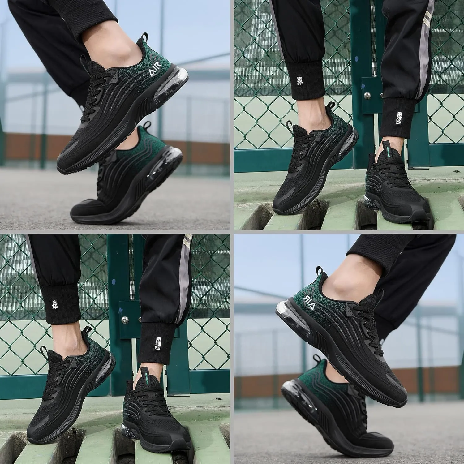 IIV Mens Air Running Shoes Casual Tennis Walking Athletic Gym Fashion Lightweight Slip On Sneakers