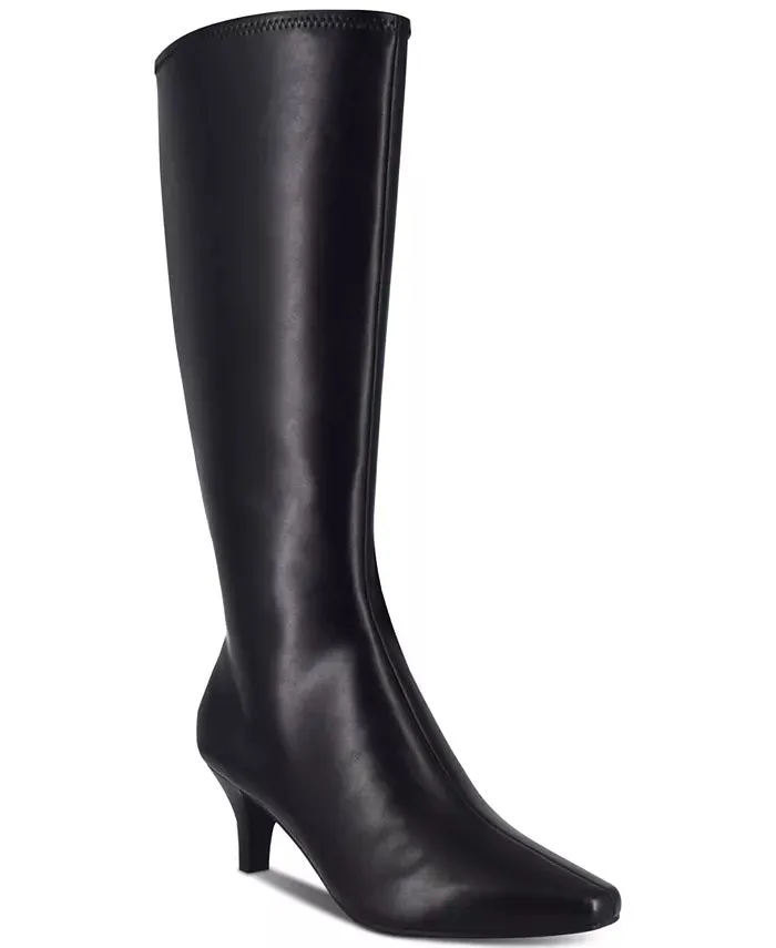 Impo Women's Namora Wide-Calf Tall Heeled Boots Black Posh 9W