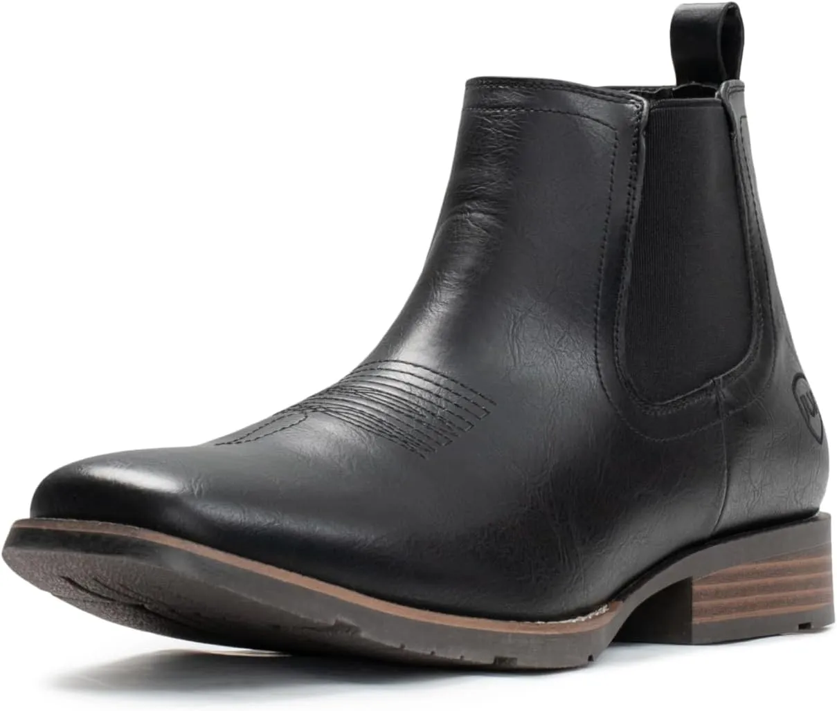 IUV Cowboy Boots For Men Ankle Boots Western Boot Casual Dress Slip On Chelsea Men