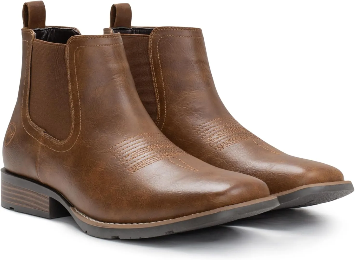 IUV Cowboy Boots For Men Ankle Boots Western Boot Casual Dress Slip On Chelsea Men