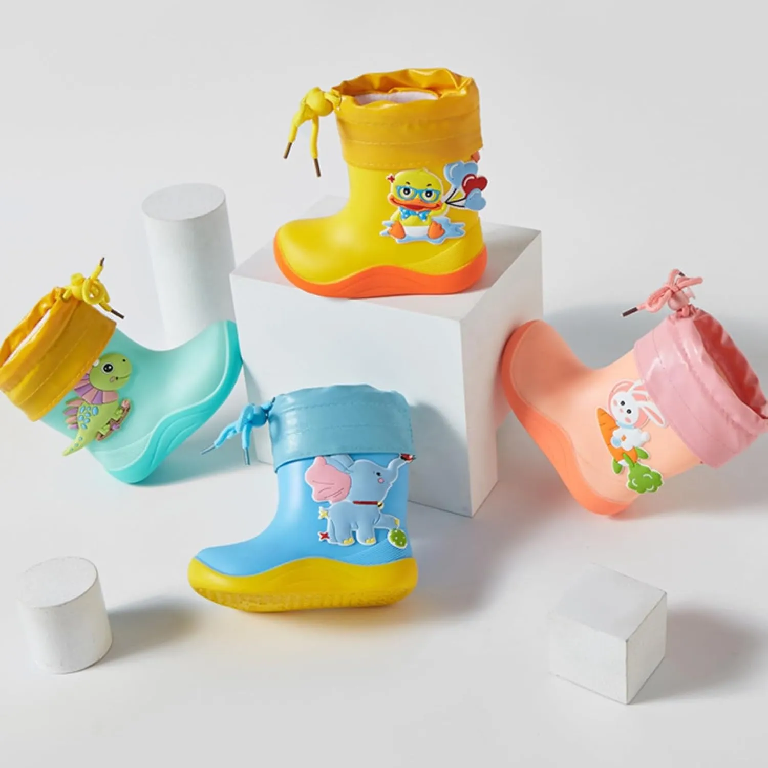 IWIHMIV Kids Rainboots Girls' Rain Boots Boys Rainboots Kids Rain Boots Toddler Rain Shoes Children Boots for Boys and Girls