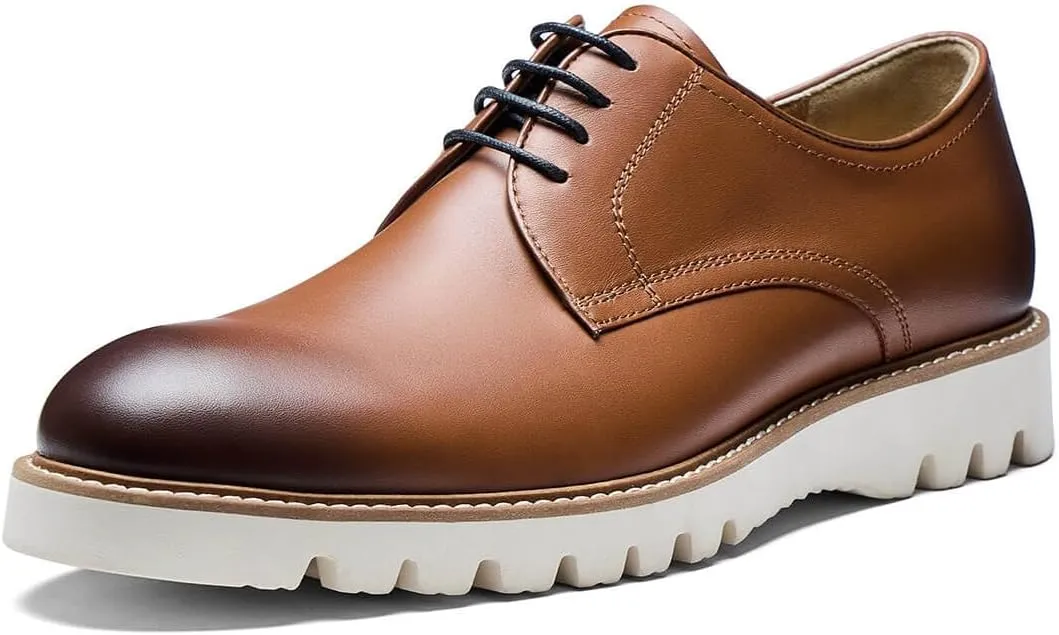 Jepsengord Men's Dress Shoes Genuine Italian Cowhide Leather Casual Oxford Derby Sneakers Comfortable Formal Shoes