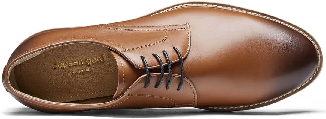 Jepsengord Men's Dress Shoes Genuine Italian Cowhide Leather Casual Oxford Derby Sneakers Comfortable Formal Shoes
