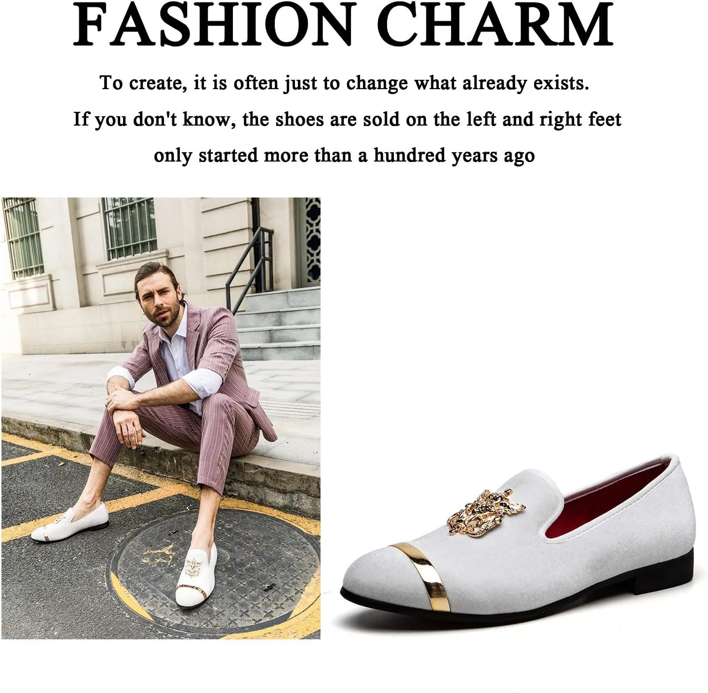 JITAI Men's Penny Slip-On Leather Lined Loafer Luxury Men Shoes